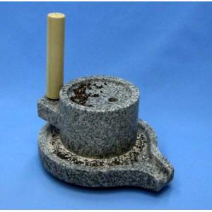 石臼 石うす 碾き臼 挽き臼　みかげ石皿型挽き臼（ミニ茶臼）