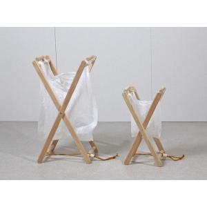 ひのき製 レジ袋ハンガー 大小2個セット ゴミ...の詳細画像1