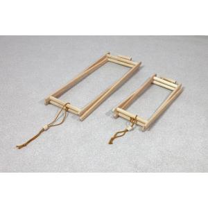 ひのき製 レジ袋ハンガー 大小2個セット ゴミ...の詳細画像2