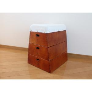 跳び箱型 小物入れ 3段タイプ 高さ45cm ...の詳細画像1