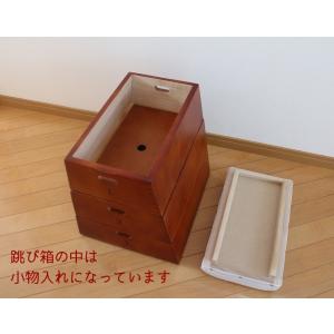 跳び箱型 小物入れ 3段タイプ 高さ45cm ...の詳細画像2
