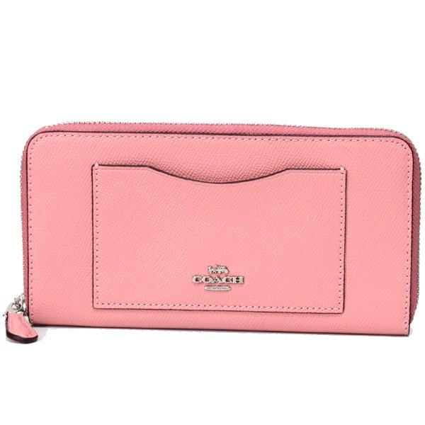 コーチ 長財布 COACH ラグジュアリー クロスグレーン レザー アコーディオン ジップ アラウン...