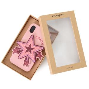 コーチ スマホ / iPhone COACH シリコン オーバーサイズ スター 星柄 流れ星 ラメ iPhoneX,XS（iPhone10,10S）専用 ケース ペタルマルチ 63886