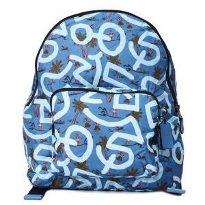 コーチ バッグ COACH エコバッグ バックパック 折り畳み キースヘリング コラボ フラダンス プリント リュックサック スカイブルーマルチ 67409