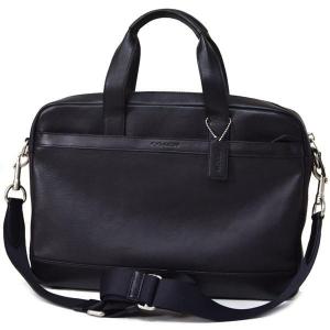 コーチ メンズ バッグ COACH レザー ジップ コミューター ビジネス ブリーフケース ブラック【訳あり】71561