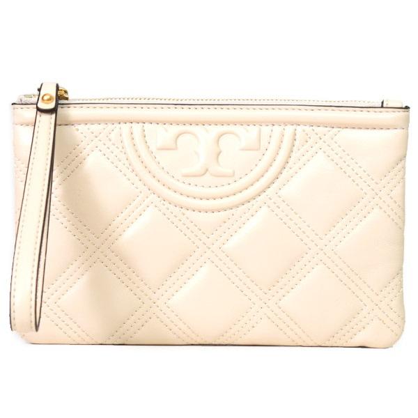 トリーバーチ クラッチ TORY BURCH レザー キルティング リストレット ジップ クラッチバ...