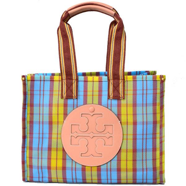 トリーバーチ バッグ TORY BURCH ポリエチレン レザー エラ メッシュ チェック柄 スモー...