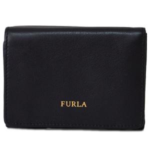 FURLA フルラ 財布 レザー コンパクト 二つ折り財布 ブラック