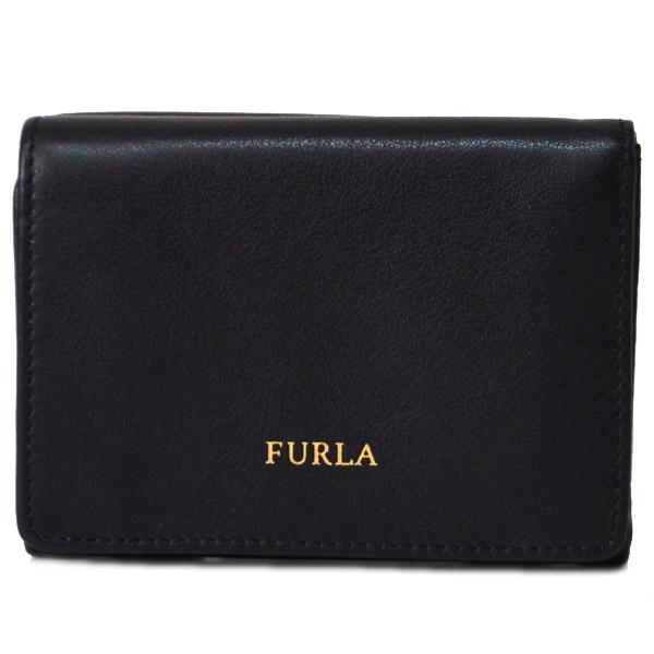 フルラ 財布 FURLA レザー コンパクト 二つ折り財布 ブラック 860846