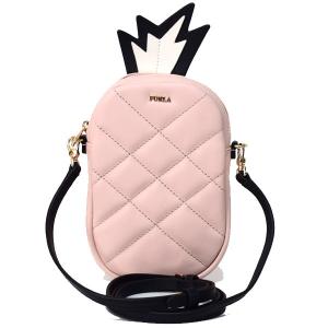 フルラ バッグ FURLA カーフレザー パイナップル パイン モチーフ クロスボディー 斜めがけ ショルダー バッグ ライトピンク 943748 FURLA（フルラ） バッグ カーフレザー パイナップル パイン モチーフ