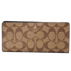 COACH コーチ 長財布 コーティングキャンバス スムースレザー COACH コーチ 長財布 コーティングキャンバス スムースレザー