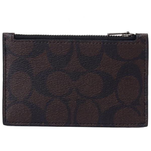 コーチ コインケース COACH コーティングキャンバス レザー シグネチャー ジップ カードケース...