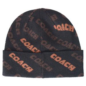 COACH（コーチ） ニット帽 CU825 レディース メンズ リブ レザーパッチ