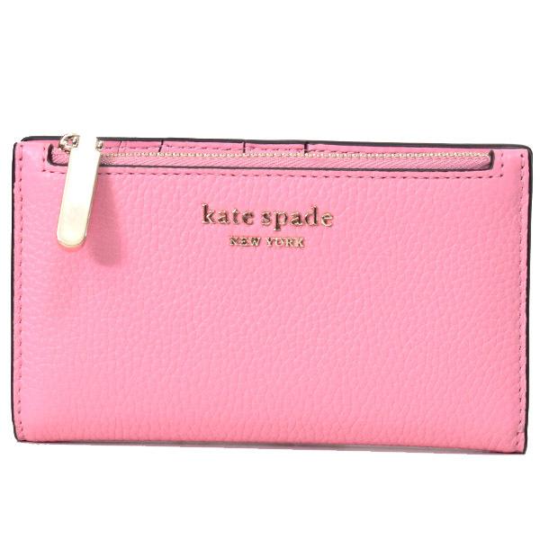 ケイトスペード 財布 katespade ぺブルレザー ブラッドリー ロゴ スモール スリム バイフ...