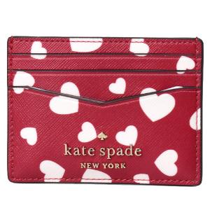 ケイトスペード カードケース katespade PVC レザー ハート ポップ プリント スモール...