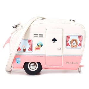ケイトスペード バッグ katespade レザー ストーン ロゴ キャンパー ワゴン キャンピングカー バン モチーフ 3D 2way クラッチ クロスボディ 斜めがけ ショルダーバッグ ピンクマルチ KG736 outlet365_kg736