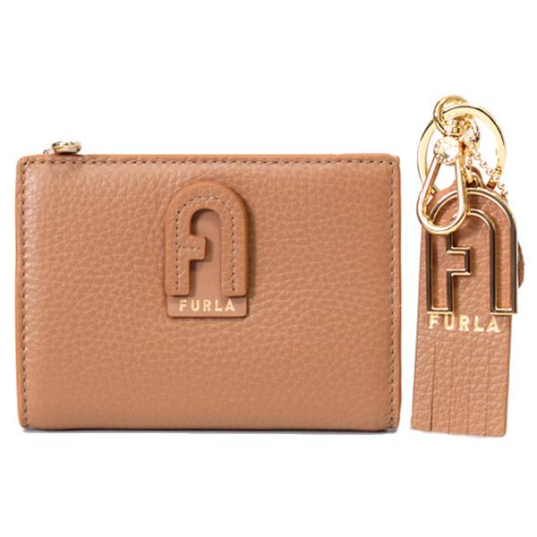 フルラ 財布 FURLA レザー ダフネ ロゴ 二つ折り コンパクト 財布 キーフォブ キーホルダー...