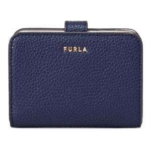 フルラ 財布 FURLA レザー コンパクト S ロゴ ウォレット 二つ折り財布 ブルーレアーレ×ぺルラ WP00260