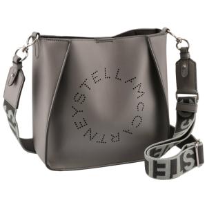 ステラマッカートニー STELLA MCCARTNEY ロゴベルト スクエア ショルダーバッグ クロスボディ グレー系 700073 W8542 1506｜outleta