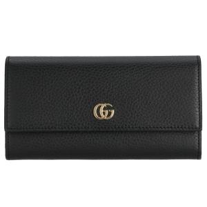 [お値段見直しました]【箱破損】グッチ GUCCI 財布 Petite Marmont プチ マーモント 二つ折り長財布 ブラック 456116 CAO0G 1000｜outleta