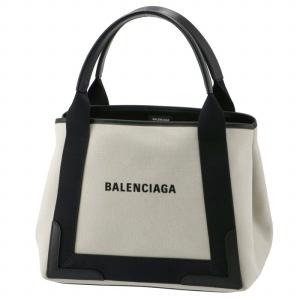 【訳あり】バレンシアガ BALENCIAGA トートバッグ ネイビー カバ スモール キャンバス バッグ NAVY CABAS S ホワイト 339933 2HH3N 9260｜outleta