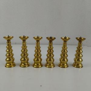 【アウトレット品】 【6個セット】 蝋燭立 3寸 仏壇用仏具 仏具 sp-011-k482