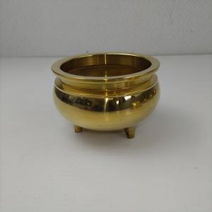【アウトレット品】 香炉 直径3.5寸 真鍮 仏壇用仏具 仏具 sp-011-k530