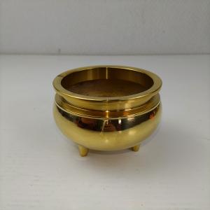 【アウトレット品】 香炉 直径3寸 真鍮 仏壇用仏具 仏具 sp-011-k536