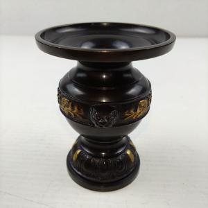 【アウトレット品】 花立 3寸 黒金 仏壇用仏...の詳細画像3