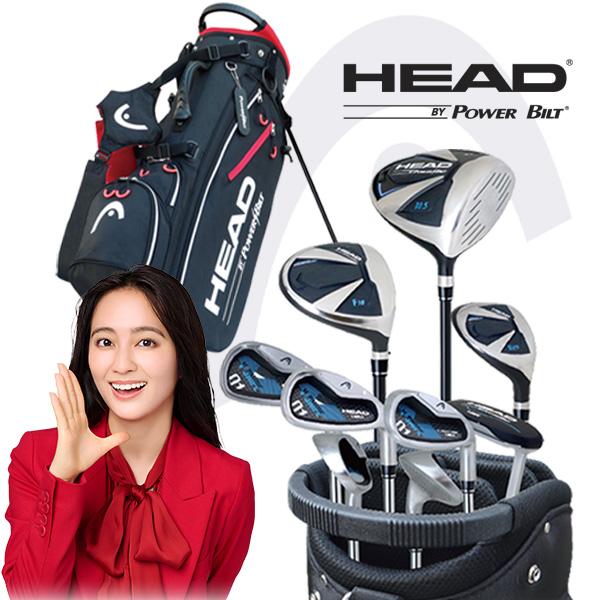 HEAD by Powerbilt メンズクラブセット 右用 クラブ9本 スタンド式キャディバッグ ...
