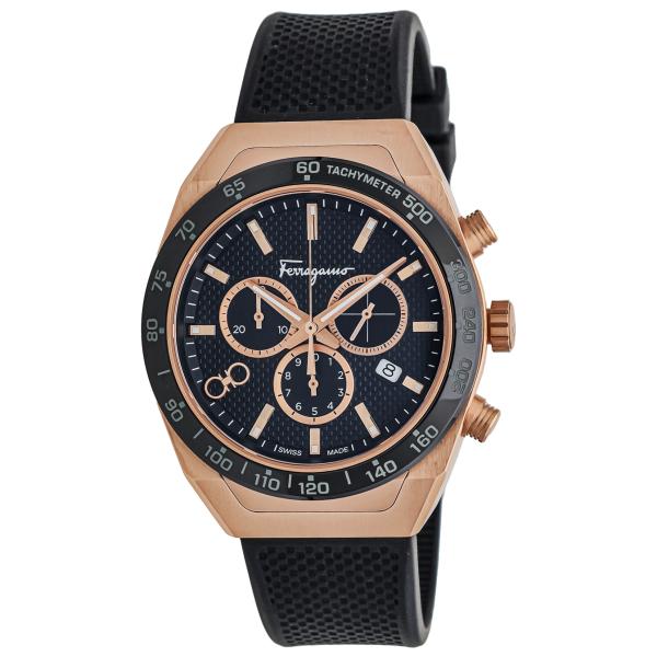 Ferragamo フェラガモ 腕時計 時計 クロノグラフ 52mm メンズ アウトレット ゴールド...