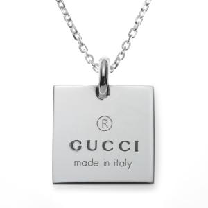 【GUCCI】ダブル ドッグタグ ネックレス シルバー925 GUCCI グッチ ネックレス ドッグタグ ダブルプレート ボール