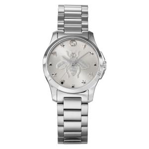 GUCCI グッチ 腕時計 時計 28mm レディース アウトレット シルバー クォーツ サファイアガラス 送料無料 YA1265045 G-Timeless タイムレス