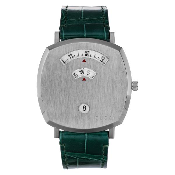 GUCCI グッチ 腕時計 時計 38mm メンズ アウトレット シルバー グリーン クォーツ サフ...