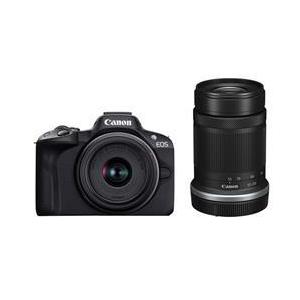 【新品/取寄品】Canon EOS R50 ダブルズームキット ブラック ミラーレスカメラ キヤノン