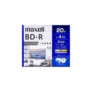 【新品/取寄品/代引不可】録画用 BD-R 25GB 4倍速対応 プリンタブル ホワイト 20枚入 ...
