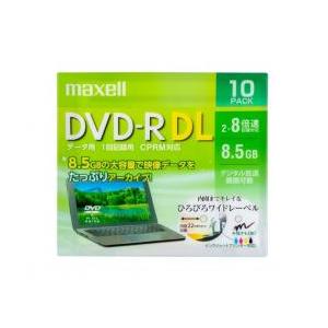【新品/取寄品/代引不可】データ用 DVD-R 8.5G 8倍速対応 プリンタブル ホワイト 10枚...