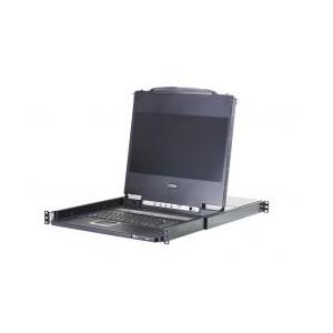 【新品/取寄品/代引不可】16ポート PS/2-USB VGA デュアルスライド LCD KVMドロ...