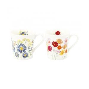 【新品/取寄品/代引不可】【特選商品】日比谷花壇 ペアマグセット・・孔雀草・コスモス・・HBK13/14-13