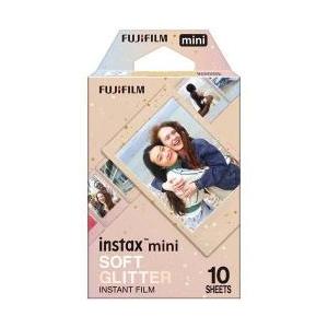 インスタントカラーフィルム instax mini 絵柄入りフレーム ソフトグリッター 1パック(10枚入) SOFT GLITTER チェキフイル