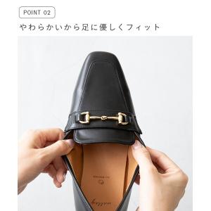 ローファー レディース 幅広 4e 学生 シュ...の詳細画像4