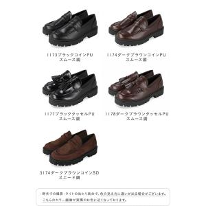 ローファー 厚底 レディース 厚底ローファー ...の詳細画像1