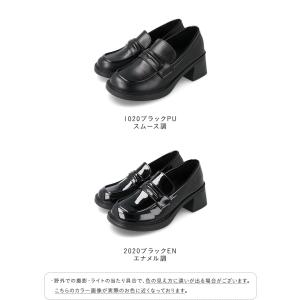ローファー コイン レディース ミドルヒール ...の詳細画像1