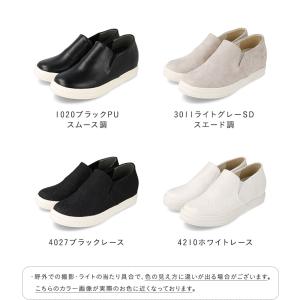 スリッポン スニーカー レディース インヒール...の詳細画像1
