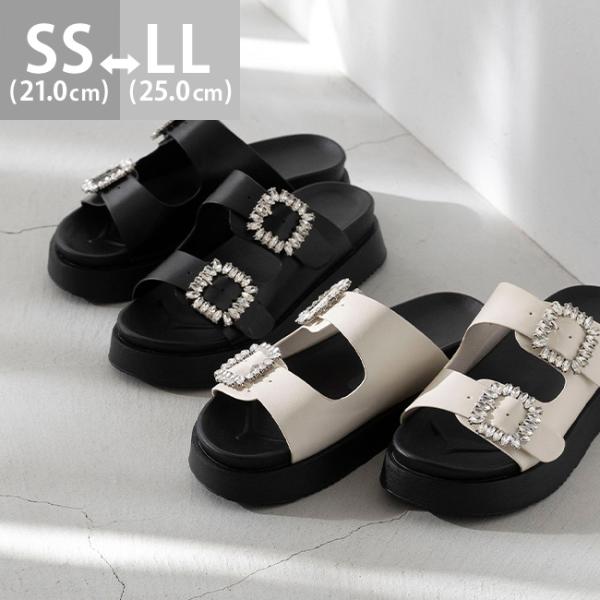 サンダル レディース 浴衣 ミドルヒール 厚底 ボリュームソール 痛くない 歩きやすい 疲れにくい ...