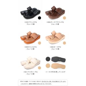 サンダル レディース 厚底 歩きやすい ぺたん...の詳細画像1