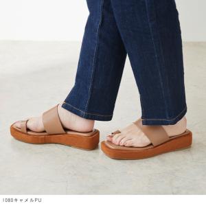 サンダル レディース 厚底 歩きやすい ぺたん...の詳細画像4