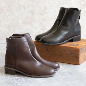 ブーツ レディース ショートブーツ バックジップ