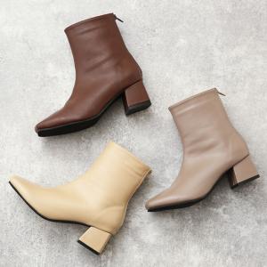 ブーツ レディース ショートブーツ スクエアトゥ 履きやすい