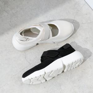 スニーカーサンダル 厚底 サンダル レディース メッシュ スリッポン ローカット 軽量 通気性 紐なし 痛くない 黒 送料無料 1/16 9:59マデ 2,999円